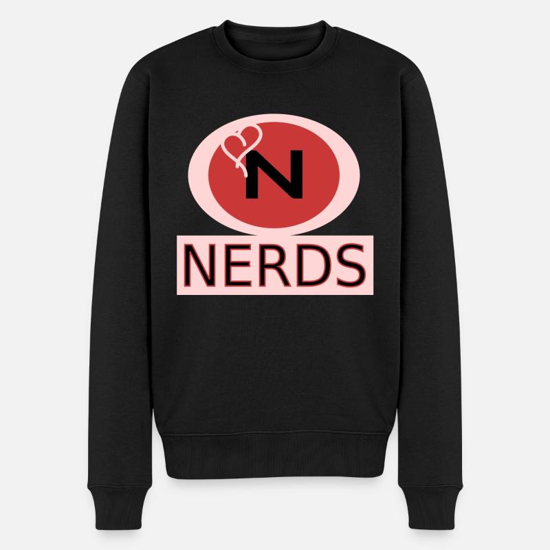 Liebe Nerds - Männer Premium Bio Pullover - Schwarz