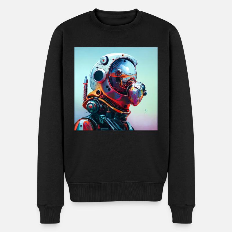 1 1 2 space walker 1 1 2 topaz enhance - Männer Premium Bio Pullover - Schwarz