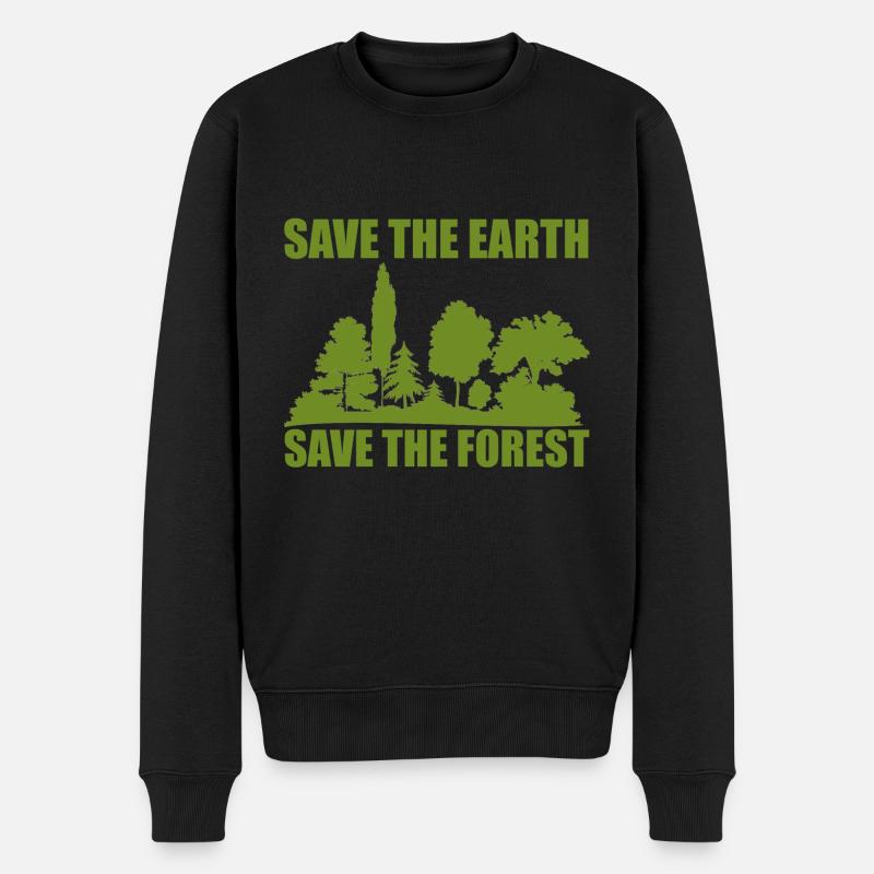 nature - Männer Premium Bio Pullover - Schwarz