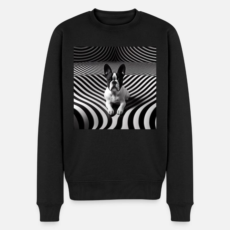Bouledogue français, bouledogue, cadeau de chien - Pull Premium bio Homme - noir
