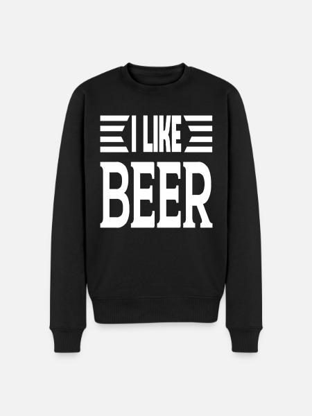 I Like Beer - Men's Premium Organic Jumper - black