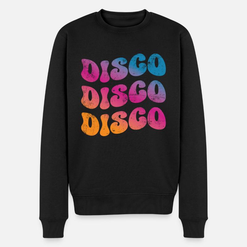 Disco Rétro - Pull Premium bio Homme - noir