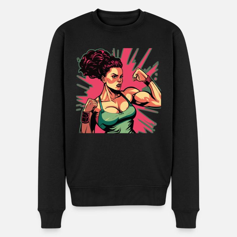 Superwoman - Männer Premium Bio Pullover - Schwarz