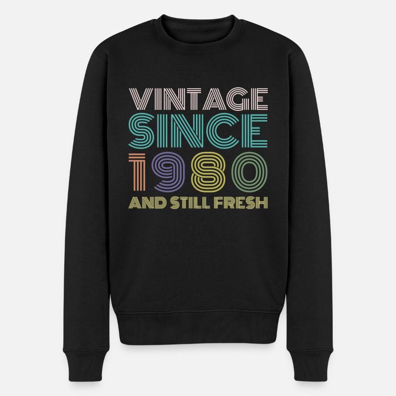 Millésime 1980 - Pull Premium bio Homme - noir