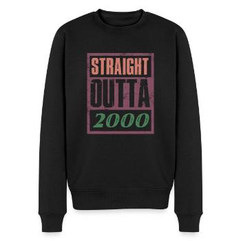 Vintage 2000 - Men's Premium Organic Jumper - black - Front - Nico (187cm)