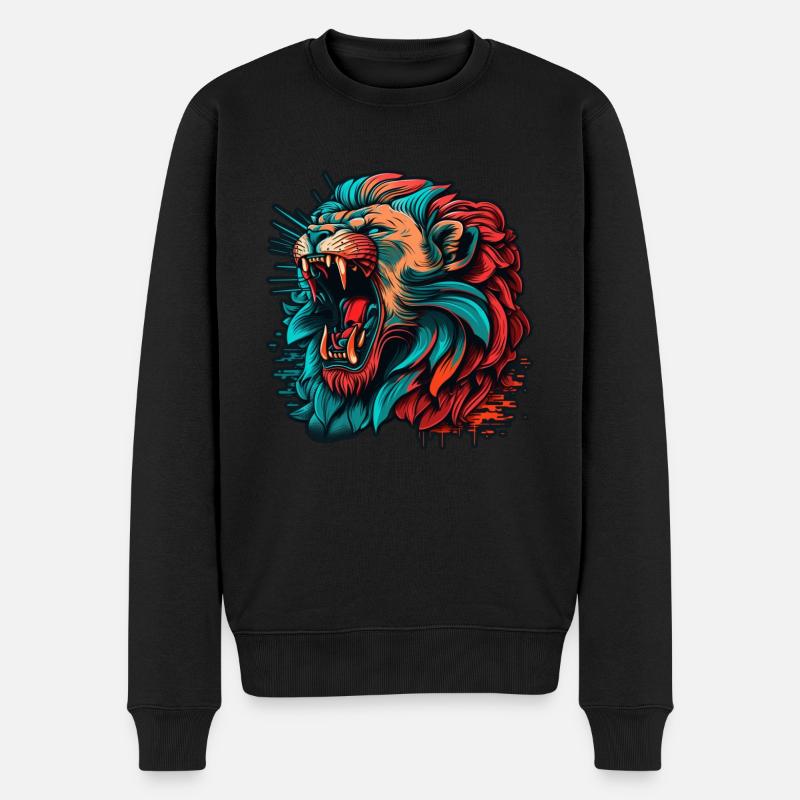 Lion - Pull Premium bio Homme - noir