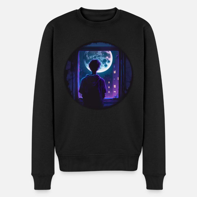 Garçon de lune - Pull Premium bio Homme - noir