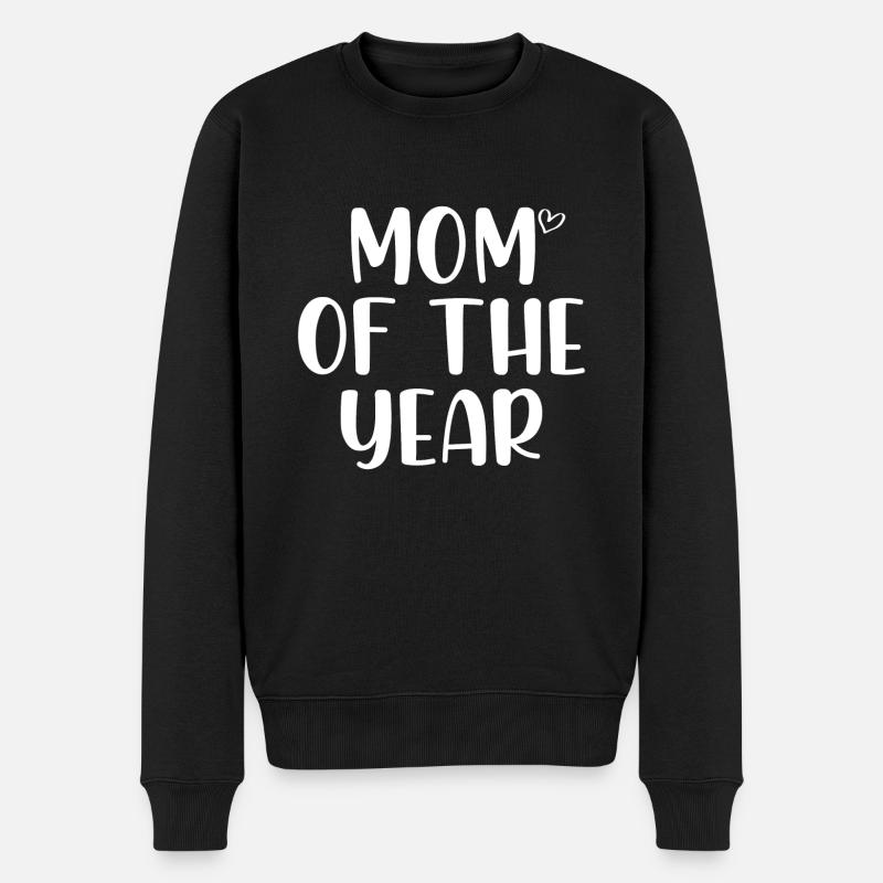 Mom of the year - Männer Premium Bio Pullover - Schwarz