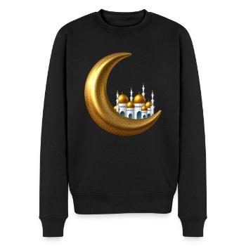 Croissant d’or Islam - Pull Premium bio Homme - noir - Devant - Nico (187cm)
