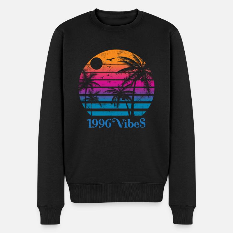 1996 Vibes - Männer Premium Bio Pullover - Schwarz