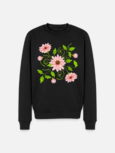 Flowers - Men's Premium Organic Jumper - black