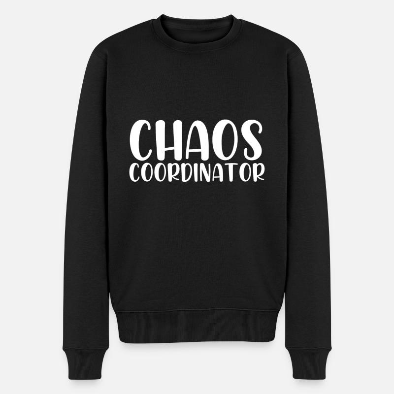 Chaos coordinator - Männer Premium Bio Pullover - Schwarz