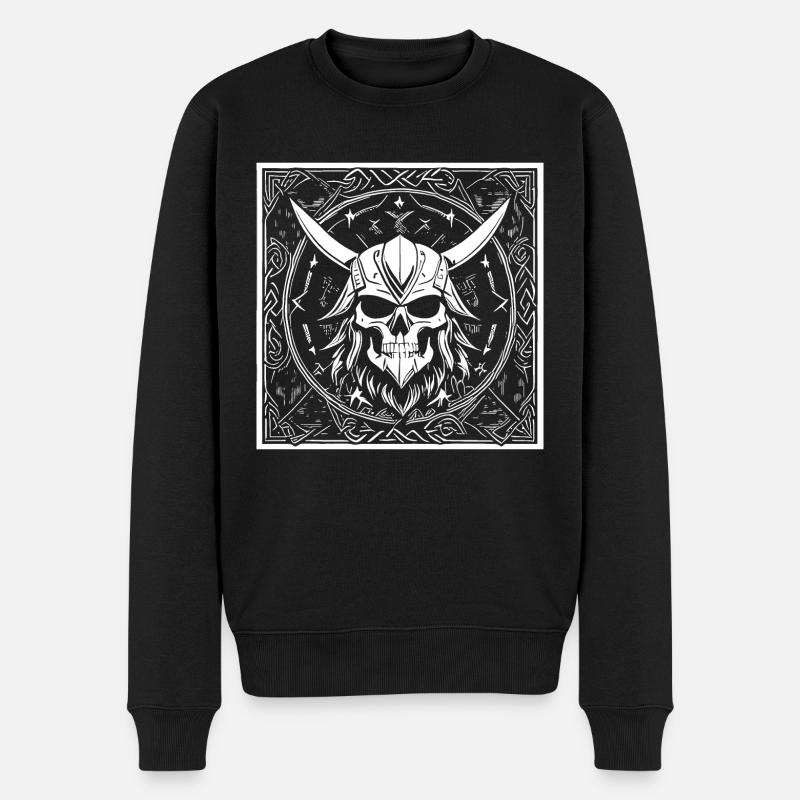 Skeleton Vikinger - Men's Premium Organic Jumper - black