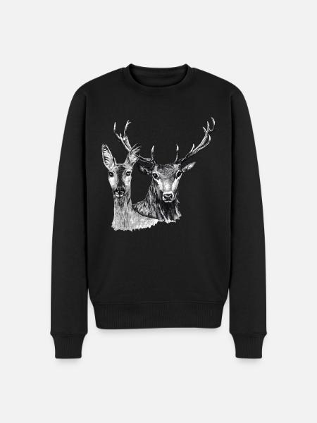 Deer and doe - Men's Premium Organic Jumper - black