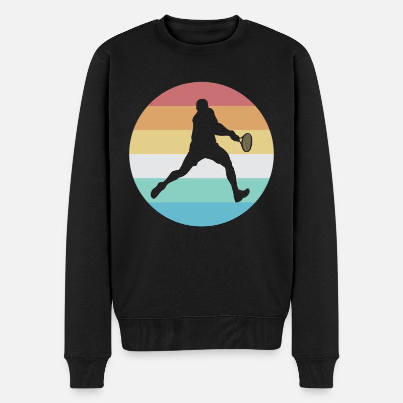 Tennis Sport Tennismatch Spruch - Männer Premium Bio Pullover - Schwarz