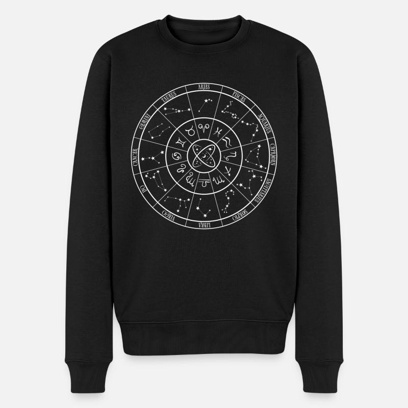 ZodiaccircleW - Männer Premium Bio Pullover - Schwarz