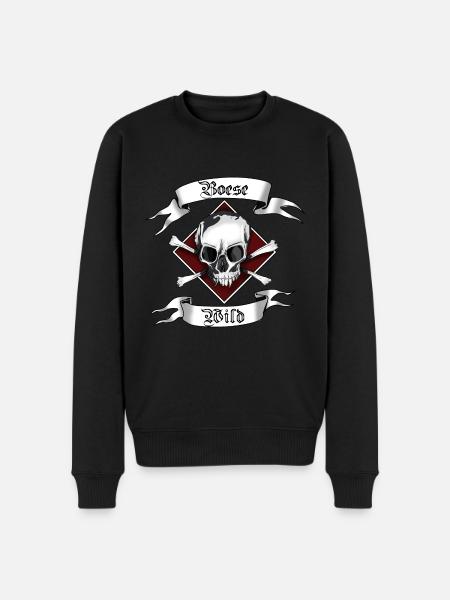 Böse und Wild - Männer Premium Bio Pullover - Schwarz