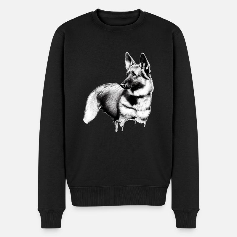 Schäferhund Hundehalter Hunde Hund Hundebesitzer - Männer Premium Bio Pullover - Schwarz