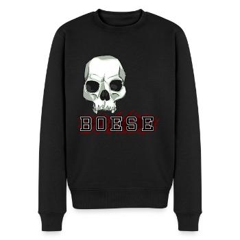 Skull - Männer Premium Bio Pullover - Schwarz - Vorne - Nico (187cm)