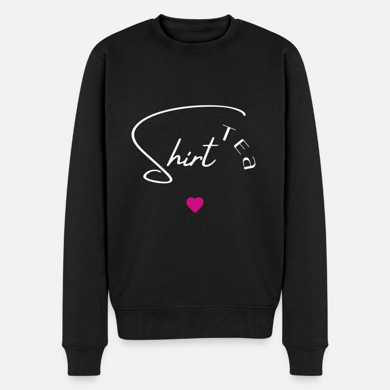 Tee-Shirt - Männer Premium Bio Pullover - Schwarz