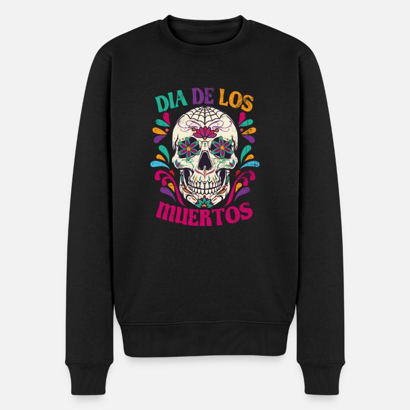 Dia de los muertos - Pull Premium bio Homme - noir