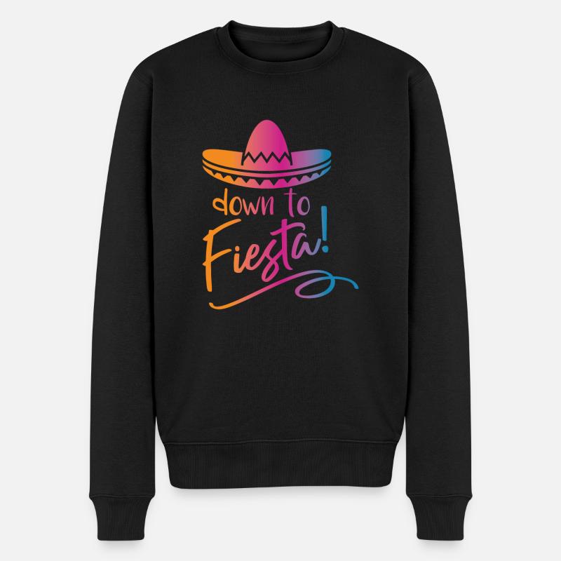 Down to Fiesta - Männer Premium Bio Pullover - Schwarz