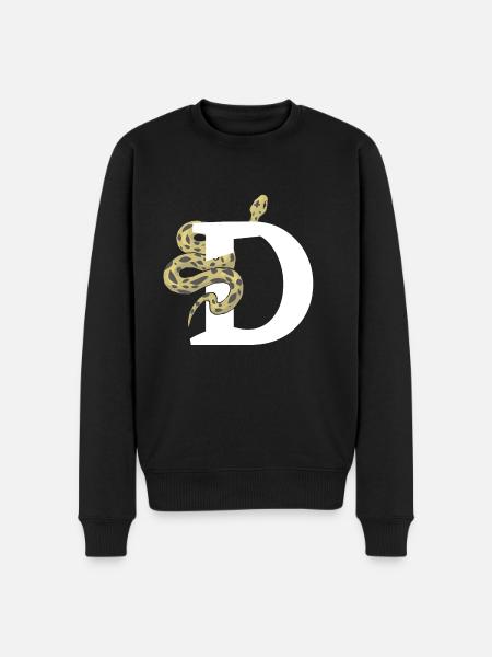 Lettre d serpent - Pull Premium bio Homme - noir