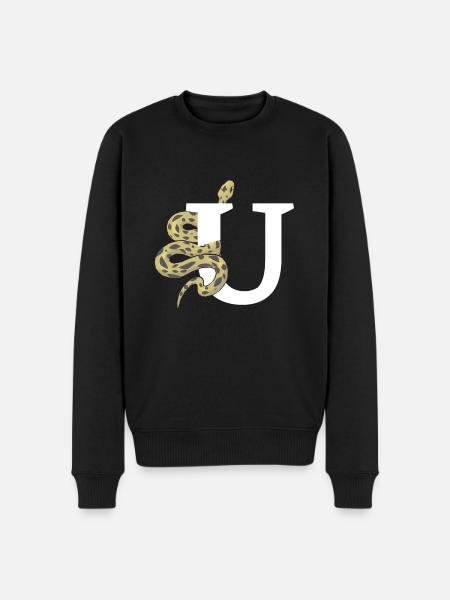 Letter u snake - Men's Premium Organic Jumper - black