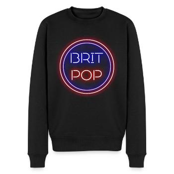 BRIT POP - Men's Premium Organic Jumper - black - Front - Nico (187cm)
