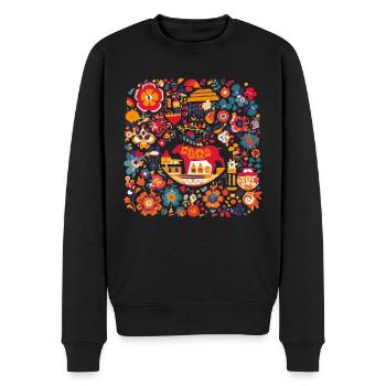 Design espagnol traditionnel - Pull Premium bio Homme - noir - Devant - Nico (187cm)