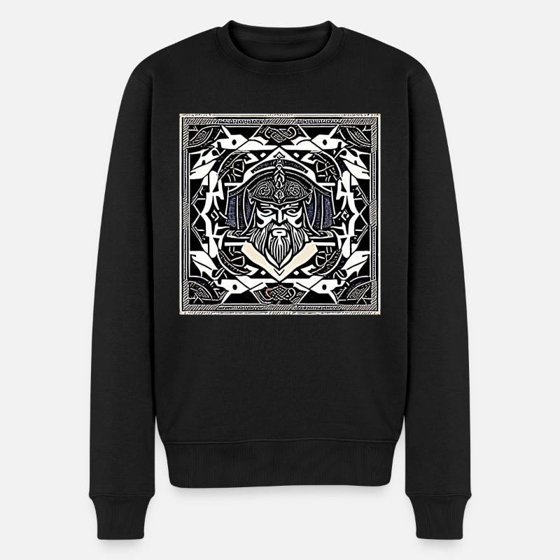 Allvater's Ruf - Männer Premium Bio Pullover - Schwarz