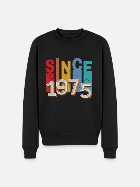 Since 1975 retro - Men's Premium Organic Jumper - black