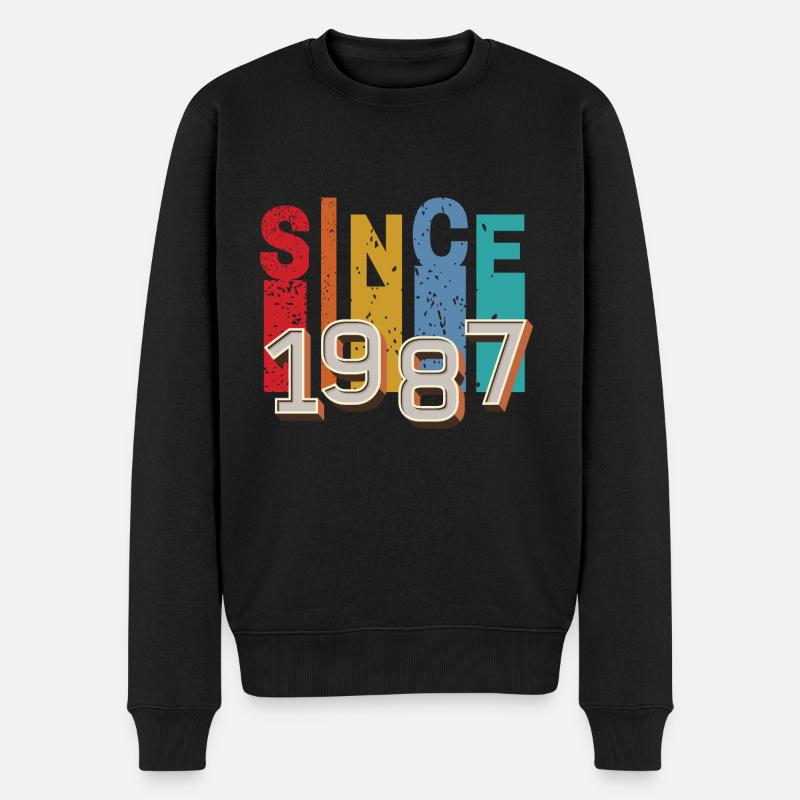Since 1987 retro - Pull Premium bio Homme - noir