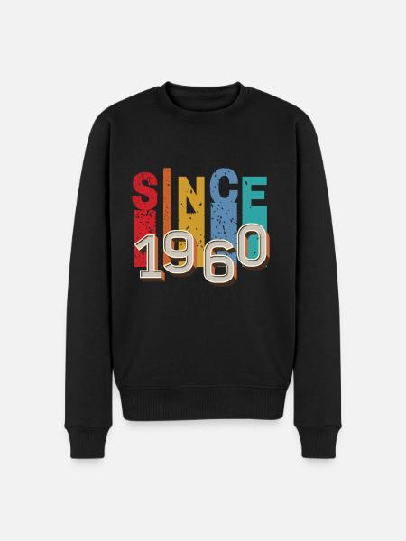 Seit 1960 retro - Männer Premium Bio Pullover - Schwarz
