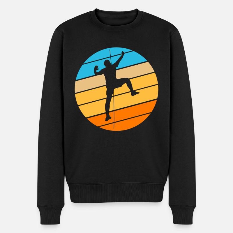 Alpinisme Bloc Retro Grimpeur - Pull Premium bio Homme - noir