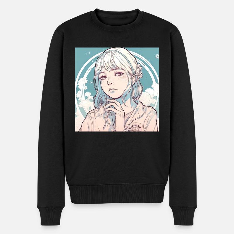 Emi Tanaka - Männer Premium Bio Pullover - Schwarz