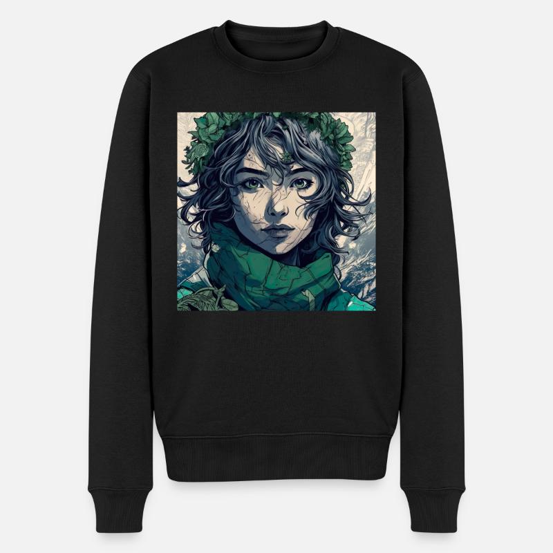 Asuka Nakamura - Männer Premium Bio Pullover - Schwarz