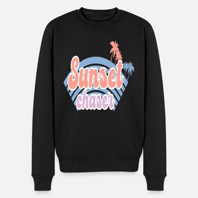 Sunset Chaser - Männer Premium Bio Pullover - Schwarz