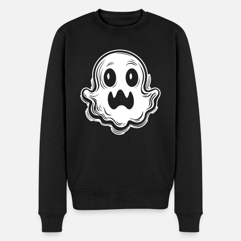 Ghost Ghosts Witching Hour Halloween - Men's Premium Organic Jumper - black