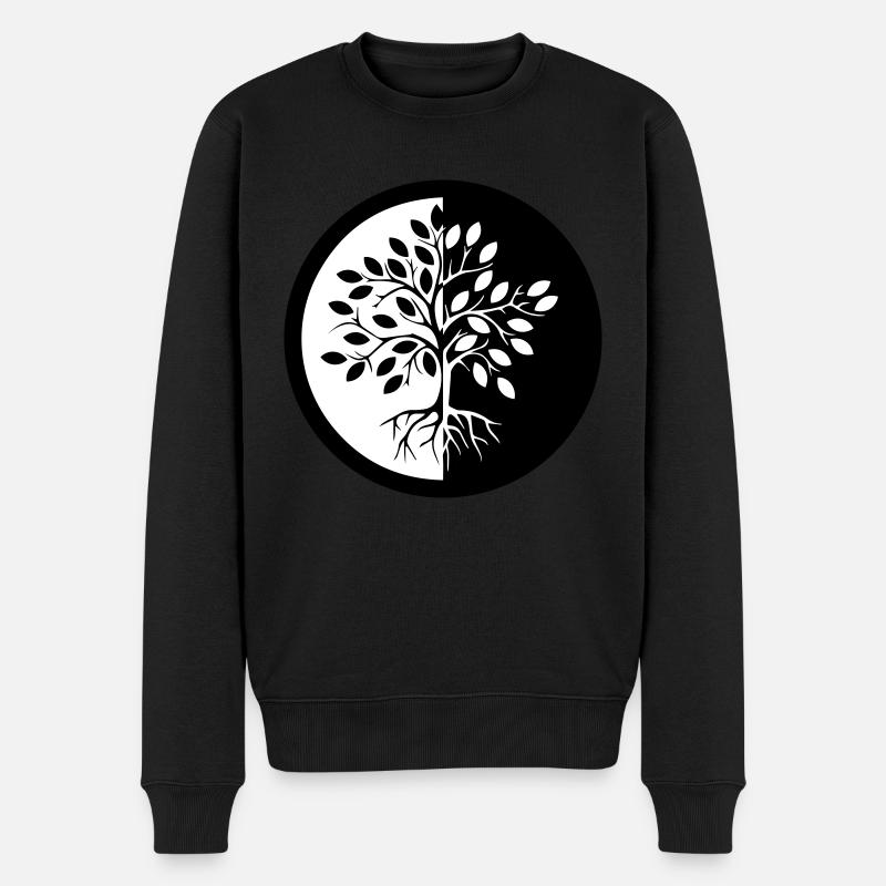 BAUM DES LEBENS - Männer Premium Bio Pullover - Schwarz