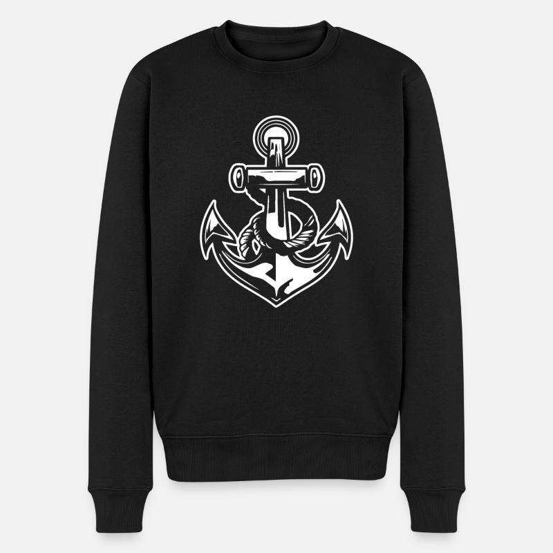 Bateau d’ancre Navire Nautique - Pull Premium bio Homme - noir