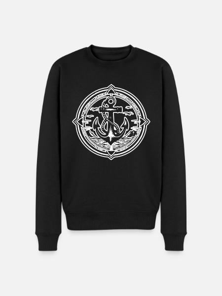 Anchor Boat Ship Nautical - Men's Premium Organic Jumper - black
