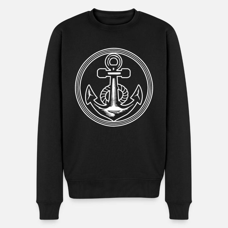 Bateau d’ancre Navire Nautique - Pull Premium bio Homme - noir