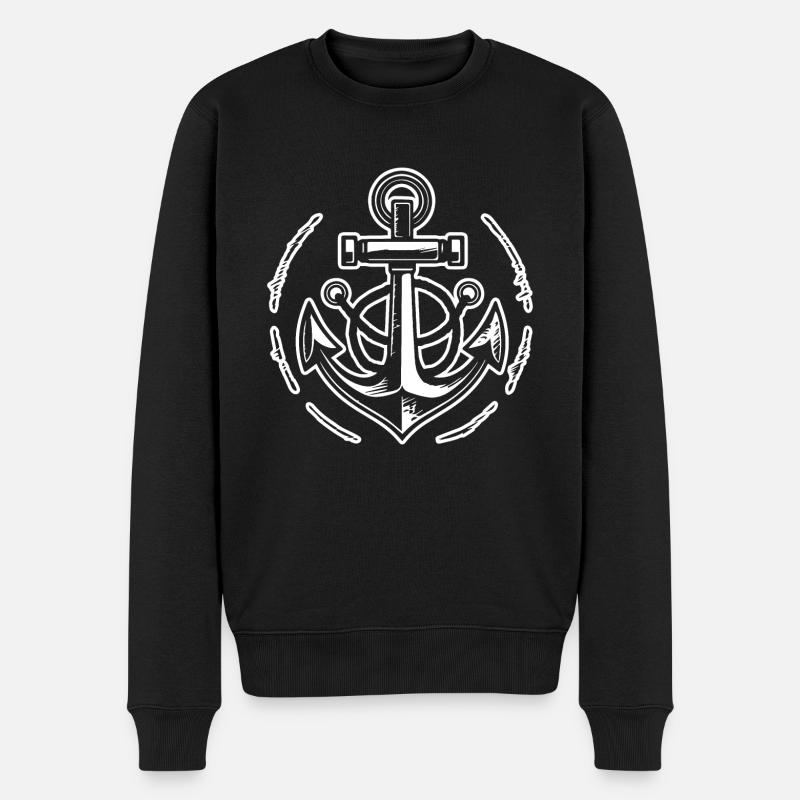 Bateau d’ancre Navire Nautique - Pull Premium bio Homme - noir