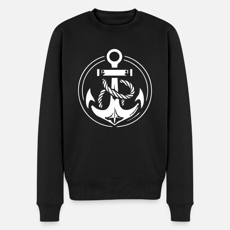 Bateau d’ancre Navire Nautique - Pull Premium bio Homme - noir