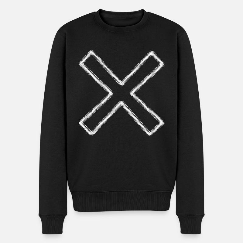 Croix Blanche - Pull Premium bio Homme - noir