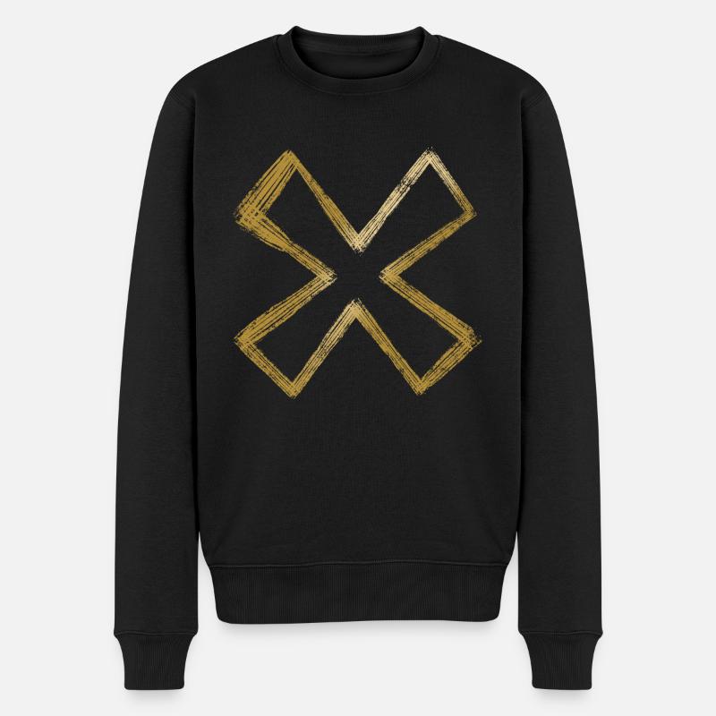 Golden cross - Männer Premium Bio Pullover - Schwarz