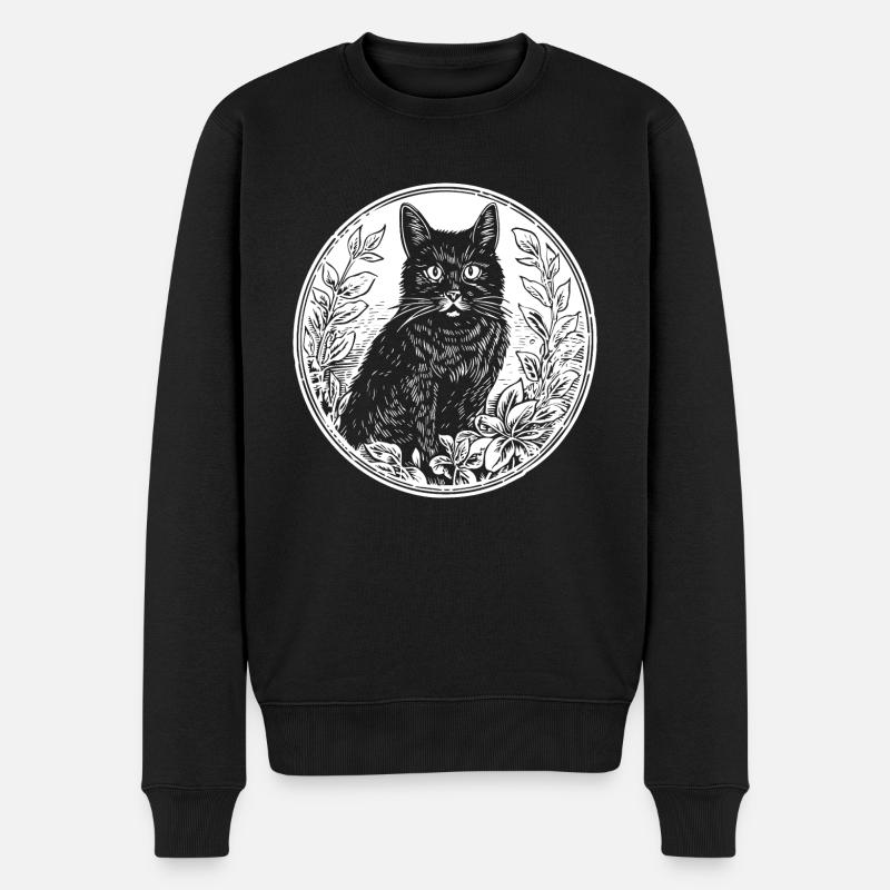 Chat chaton chaton dame - Pull Premium bio Homme - noir