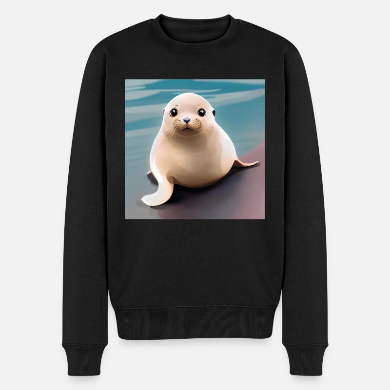 CUBE DE PHOQUE - Pull Premium bio Homme - noir