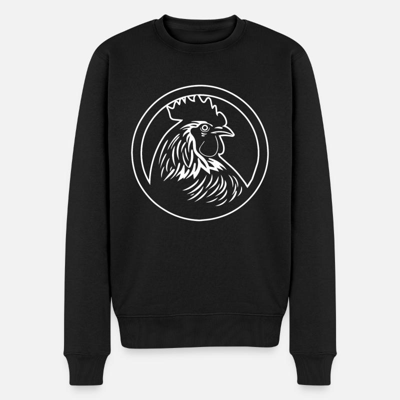Poulet Poulailler Volaille Coq Ferme - Pull Premium bio Homme - noir